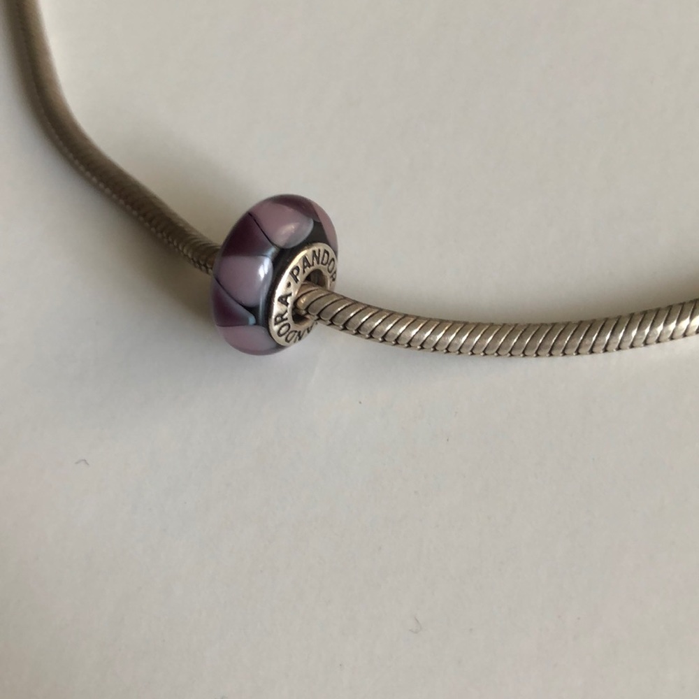 Purple Triangle Pandora Bead - Picture 5 of 6